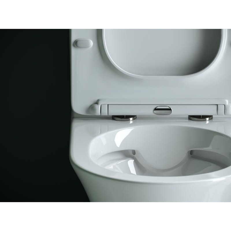 Напольный унитаз Ceramicanova Star Rimless CN1904 39 x 65 x 84 см безободковый, с сиденьем Soft Close, сантехфарфор