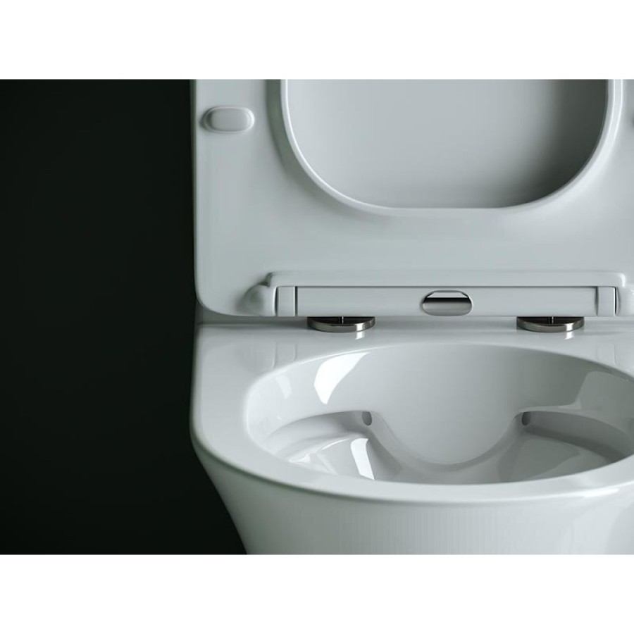 Напольный унитаз Ceramicanova Star Rimless CN1904 39 x 65 x 84 см безободковый, с сиденьем Soft Close, сантехфарфор