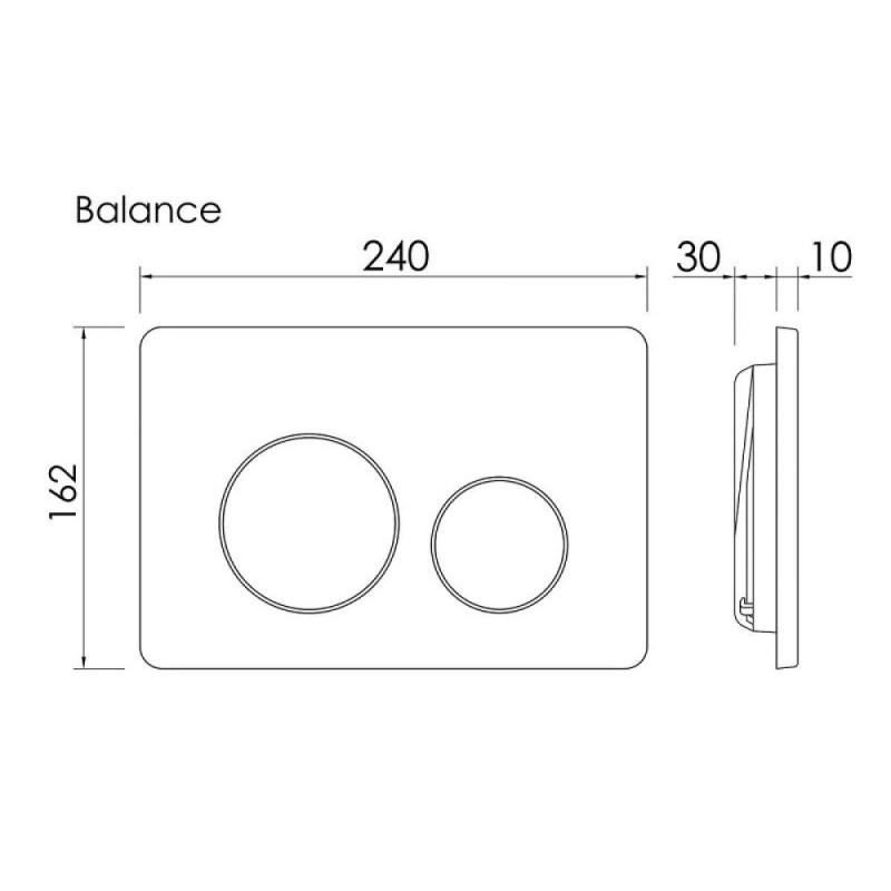 Инсталляция Ceramicanova Balance CN1905_121001MB, с безободковым унитазом Mono, сиденье микролифт, клавиша Circle черная матовая