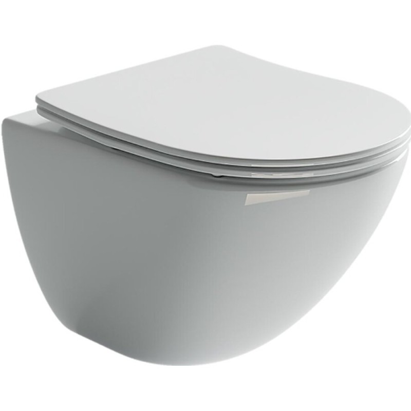 Подвесной унитаз Ceramicanova Mono Rimless CN1905 35 x 50 x 36 см безободковый, с сиденьем Soft Close, сантехфарфор