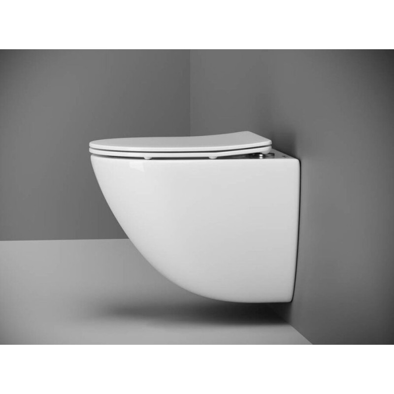 Подвесной унитаз Ceramicanova Mono Rimless CN1905 35 x 50 x 36 см безободковый, с сиденьем Soft Close, сантехфарфор