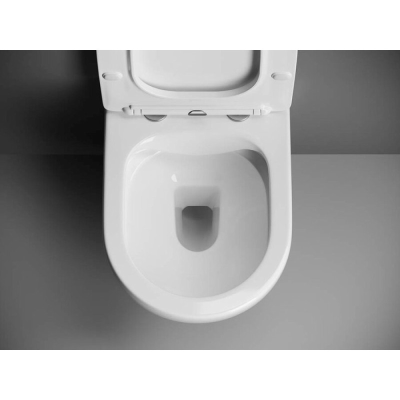 Подвесной унитаз Ceramicanova Mono Rimless CN1905 35 x 50 x 36 см безободковый, с сиденьем Soft Close, сантехфарфор