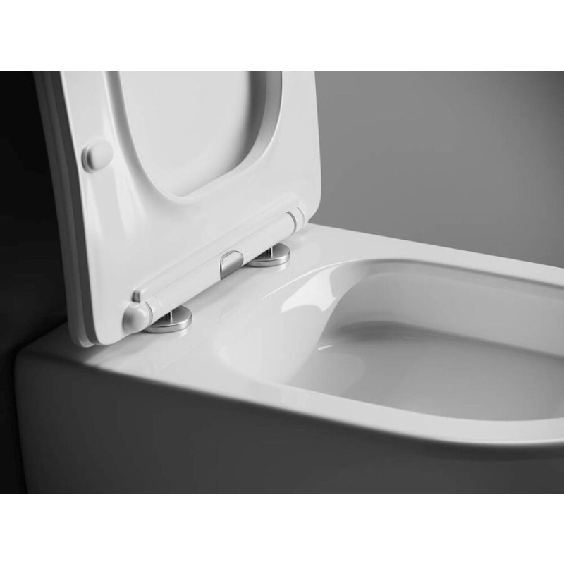 Подвесной унитаз Ceramicanova Mono Rimless CN1905 35 x 50 x 36 см безободковый, с сиденьем Soft Close, сантехфарфор