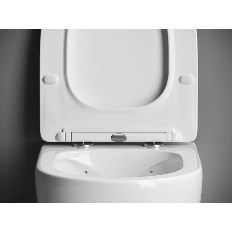 Подвесной унитаз Ceramicanova Mono Rimless CN1905 35 x 50 x 36 см безободковый, с сиденьем Soft Close, сантехфарфор
