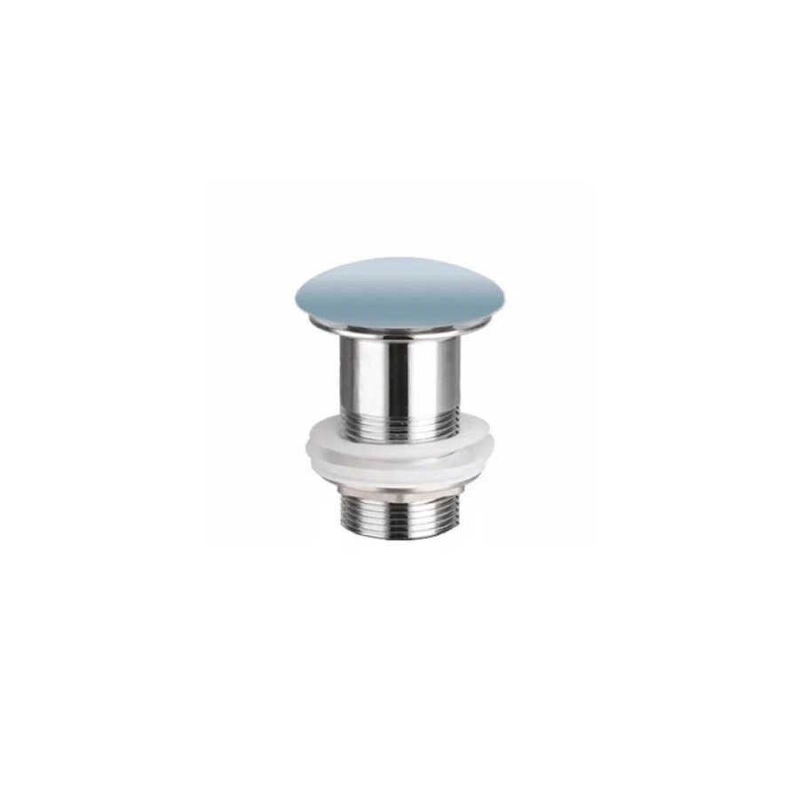 Донный клапан Ceramicanova CN2000MHL, для раковины, Click-Clack, серо-голубой матовый