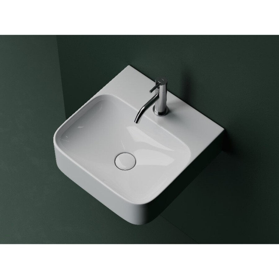 Раковина Ceramicanova Aura CN2005, 45 см, подвесная, сантехфарфор, цвет белый