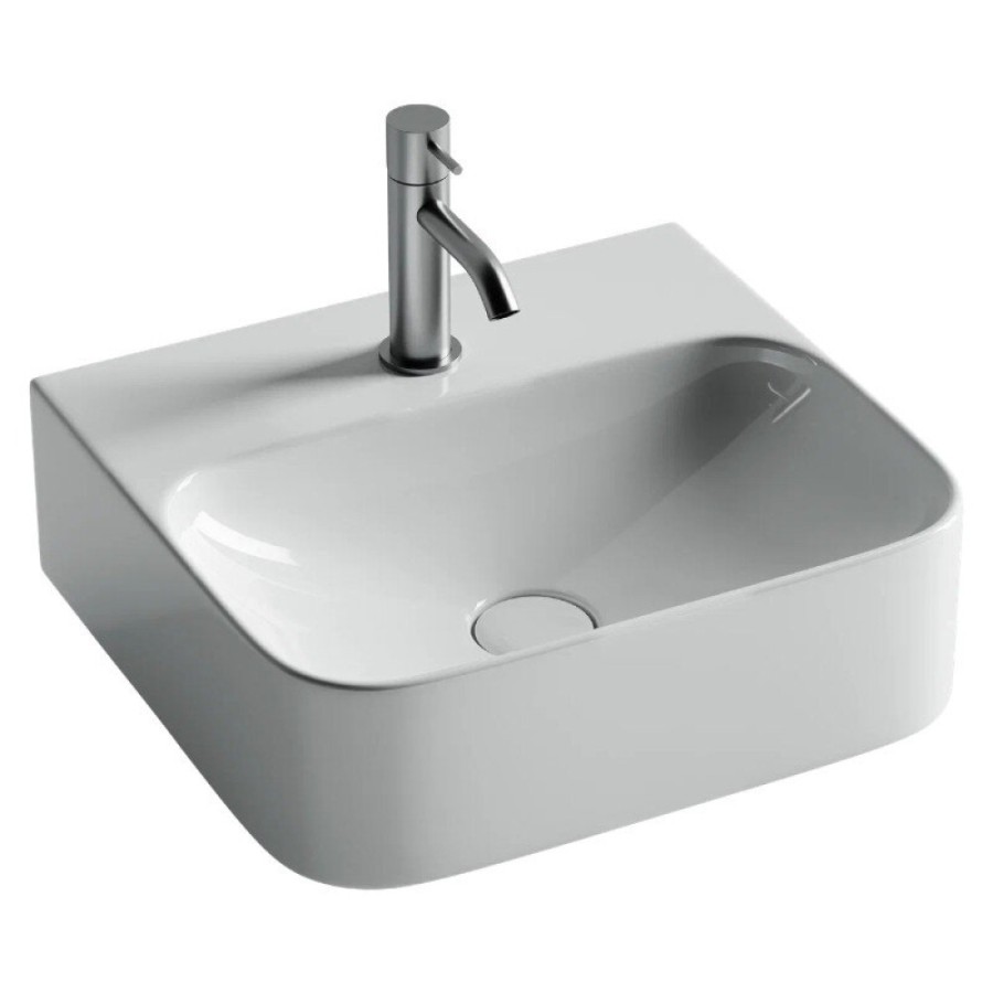 Раковина Ceramicanova Aura CN2005, 45 см, подвесная, сантехфарфор, цвет белый