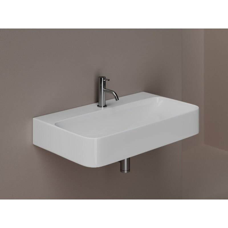 Раковина Ceramicanova Aura CN2006, 80 см, подвесная, сантехфарфор, цвет белый