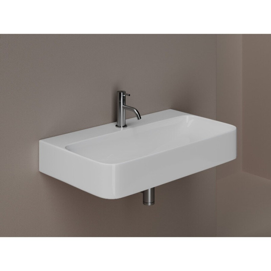 Раковина Ceramicanova Aura CN2006, 80 см, подвесная, сантехфарфор, цвет белый