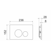 Инсталляция Ceramicanova Envision с унитазом Ceramicanova Play CN3001_1001W_1000 Rimless CN3001, крышка микролифт, клавиша Round белый матовый