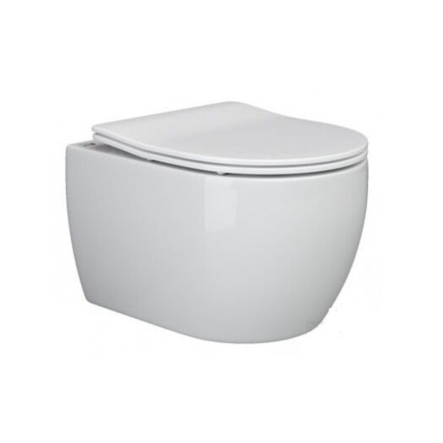 Инсталляция Ceramicanova Balance CN3001_121001CH, с безободковым унитазом Play, сиденье микролифт, клавиша Circle хром