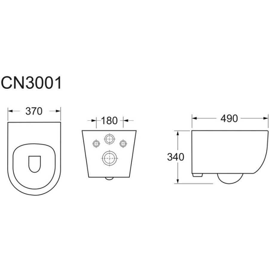 Подвесной безободковый унитаз Ceramicanova Play CN3001 Rimless, крышка микролифт, сантехфарфор