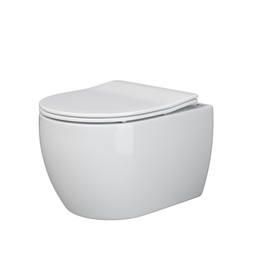 Подвесной безободковый унитаз Ceramicanova Play CN3001 Rimless, крышка микролифт, сантехфарфор