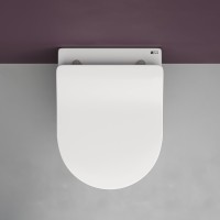 Подвесной безободковый унитаз Ceramicanova Play CN3001 Rimless, крышка микролифт, сантехфарфор
