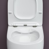 Подвесной безободковый унитаз Ceramicanova Play CN3001 Rimless, крышка микролифт, сантехфарфор