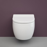Подвесной безободковый унитаз Ceramicanova Play CN3001 Rimless, крышка микролифт, сантехфарфор