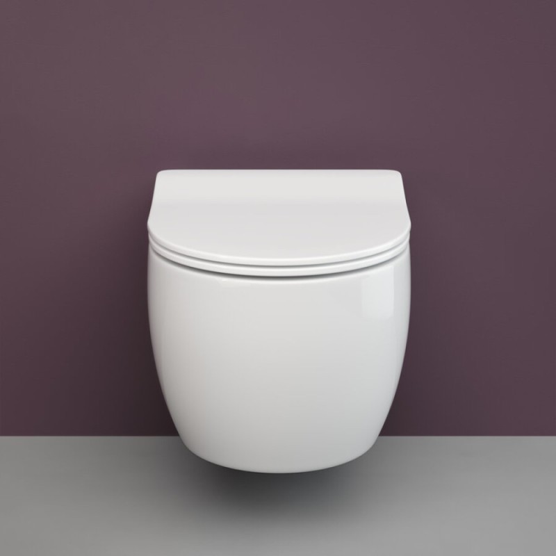 Подвесной безободковый унитаз Ceramicanova Play CN3001 Rimless, крышка микролифт, сантехфарфор