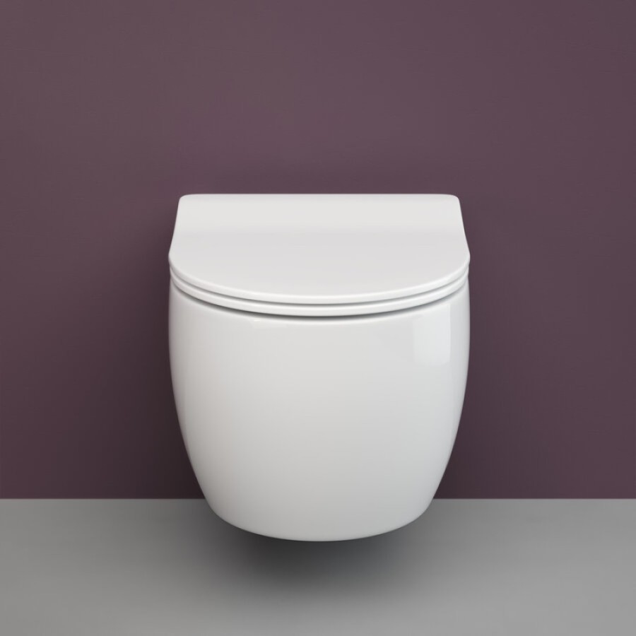 Подвесной безободковый унитаз Ceramicanova Play CN3001 Rimless, крышка микролифт, сантехфарфор