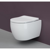 Подвесной безободковый унитаз Ceramicanova Play CN3001 Rimless, крышка микролифт, сантехфарфор