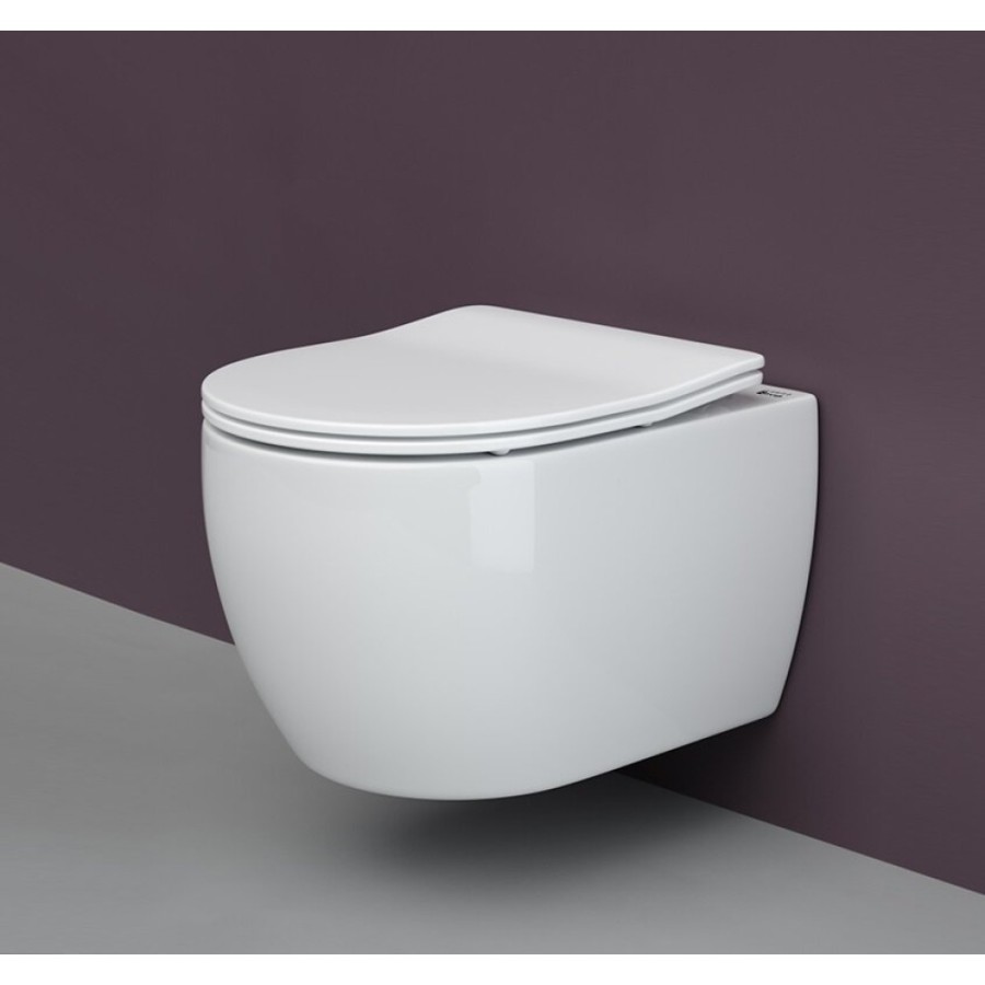 Подвесной безободковый унитаз Ceramicanova Play CN3001 Rimless, крышка микролифт, сантехфарфор