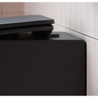 Подвесной безободковый унитаз Ceramicanova Play CN3001MB Rimless, крышка микролифт, черный матовый, сантехфарфор