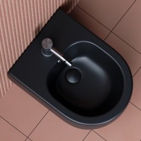 Биде Ceramicanova Play 37 x 49 x 30 см, подвесное, цвет черный матовый, CN3002MB, сантехфарфор