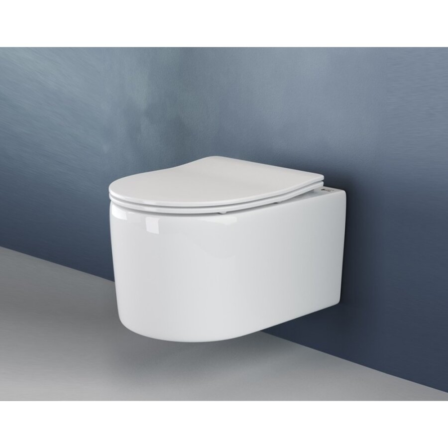 Подвесной безободковый унитаз Ceramicanova Moments CN3003 Rimless, крышка микролифт, сантехфарфор