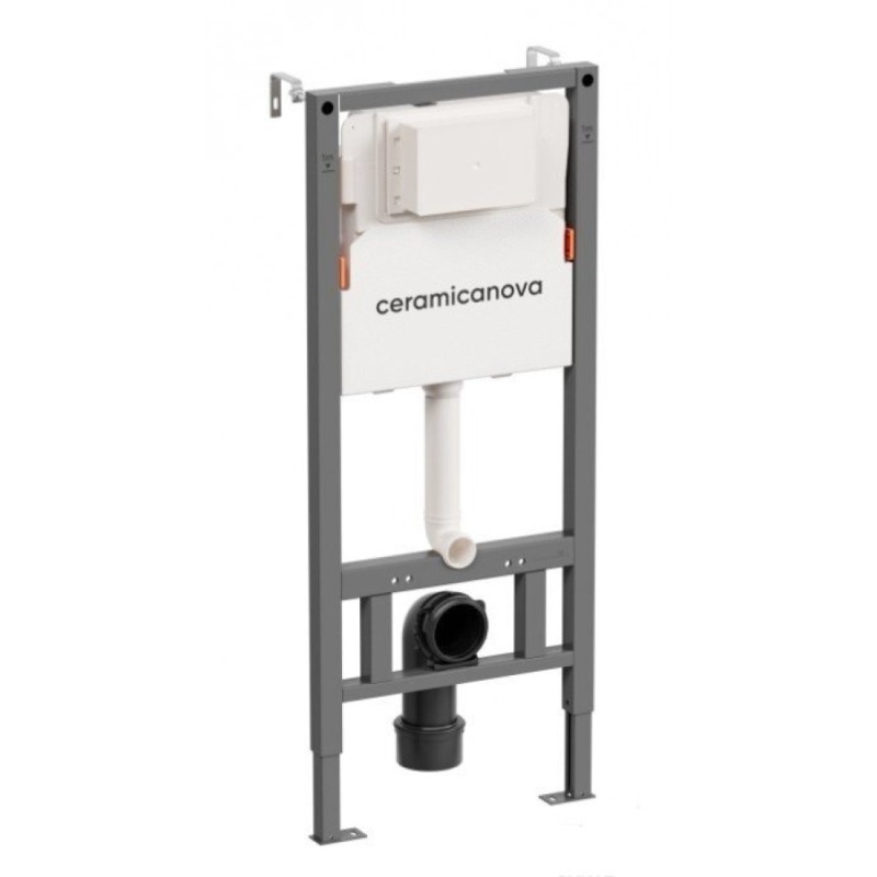 Инсталляция Ceramicanova Balance CN3005_121002CH, с безободковым унитазом New Day, сиденье микролифт, клавиша Square хром