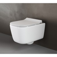 Подвесной унитаз Ceramicanova New Day Rimless CN3005 35 x 51 x 36 см безободковый, с сиденьем Soft Close, сантехфарфор