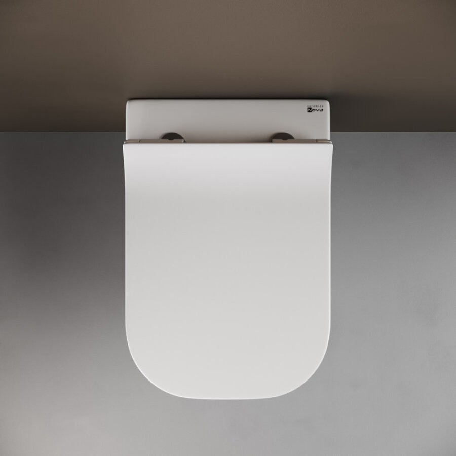 Подвесной унитаз Ceramicanova New Day Rimless CN3005 35 x 51 x 36 см безободковый, с сиденьем Soft Close, сантехфарфор