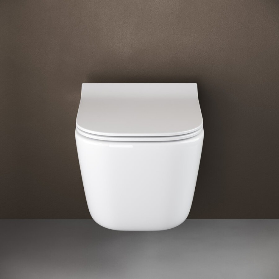 Подвесной унитаз Ceramicanova New Day Rimless CN3005 35 x 51 x 36 см безободковый, с сиденьем Soft Close, сантехфарфор