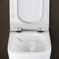 Подвесной унитаз Ceramicanova New Day Rimless CN3005 35 x 51 x 36 см безободковый, с сиденьем Soft Close, сантехфарфор