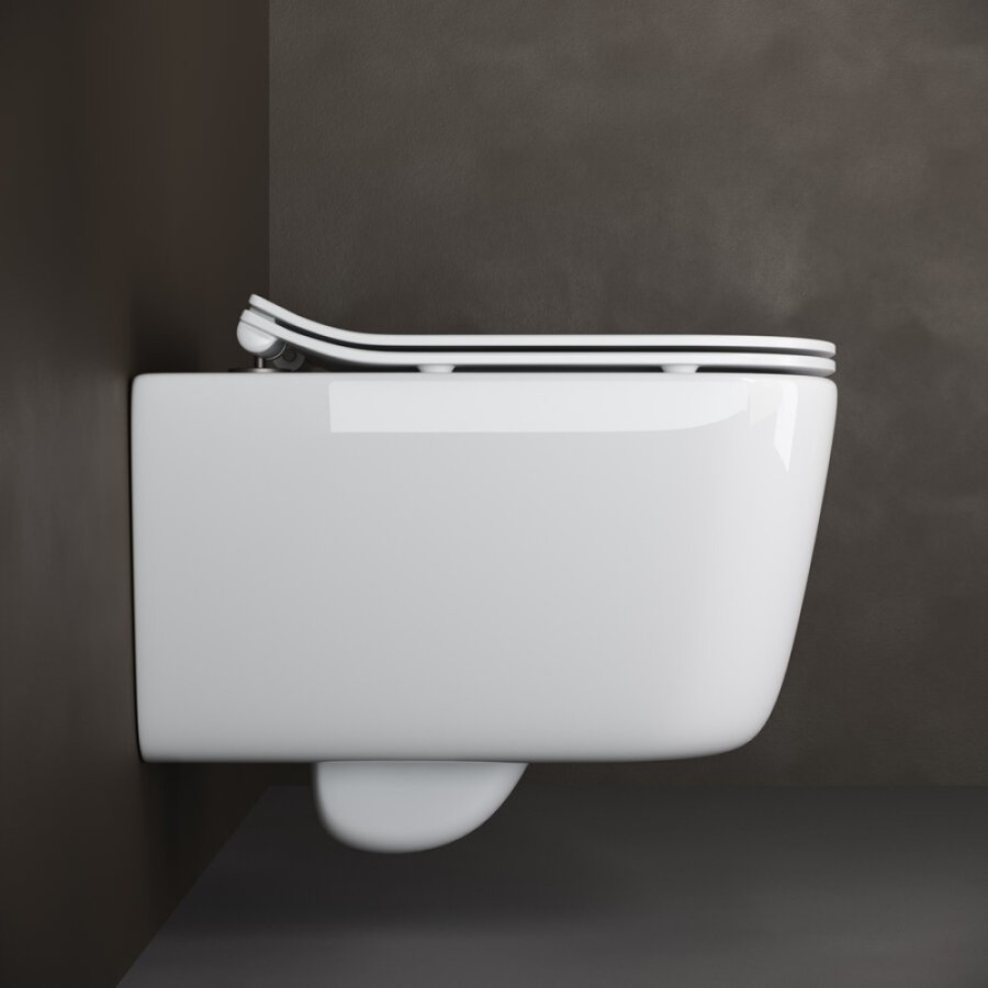 Подвесной унитаз Ceramicanova New Day Rimless CN3005 35 x 51 x 36 см безободковый, с сиденьем Soft Close, сантехфарфор