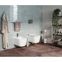 Подвесной унитаз Ceramicanova New Day Rimless CN3005 35 x 51 x 36 см безободковый, с сиденьем Soft Close, сантехфарфор
