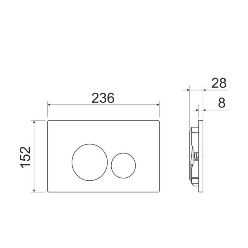 Инсталляция Ceramicanova Envision с унитазом Ceramicanova Metric CN3007_1001B_1000 Rimless CN3007, крышка микролифт, сантехфарфор, клавиша Round чёрный матовый