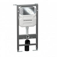 Инсталляция Ceramicanova Envision с унитазом Ceramicanova Metric CN3007_1001CH_1000 Rimless CN3007, крышка микролифт, клавиша Round хром глянцевый