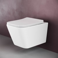 Сет 4 в 1: инсталляция Ceramicanova Envision с подвесным унитазом Metric CN3007_1001M_1000 Rimless CN3007, сантехфарфор, шумоизоляция, кнопка смыва Round хром матовый