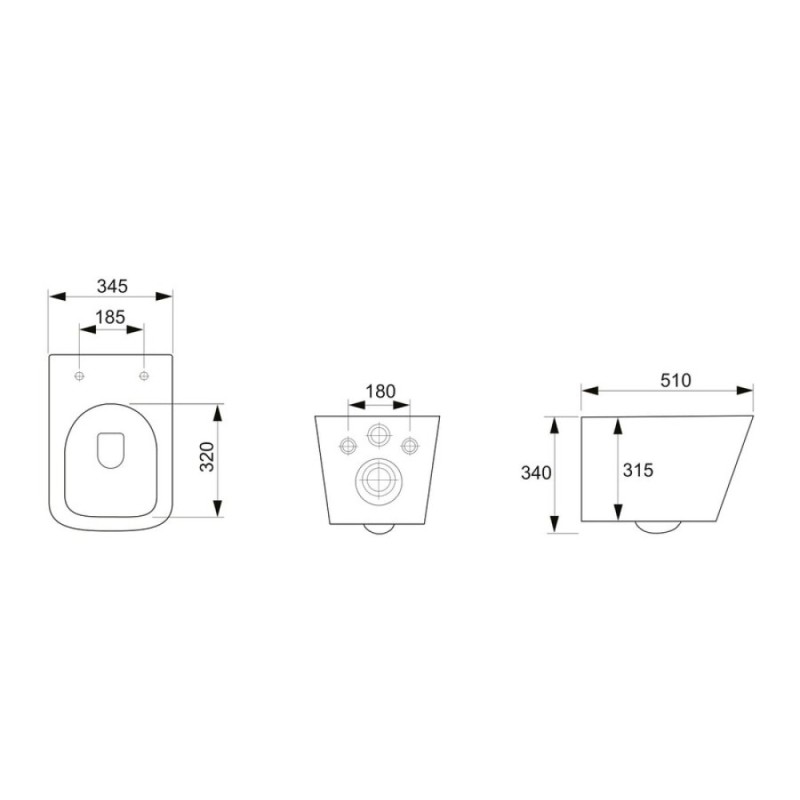 Подвесной безободковый унитаз Ceramicanova Metric CN3007 Rimless, крышка микролифт, сантехфарфор