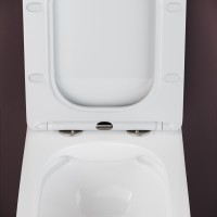 Подвесной безободковый унитаз Ceramicanova Metric CN3007 Rimless, крышка микролифт, сантехфарфор