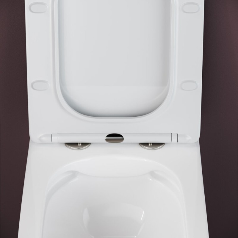 Подвесной безободковый унитаз Ceramicanova Metric CN3007 Rimless, крышка микролифт, сантехфарфор