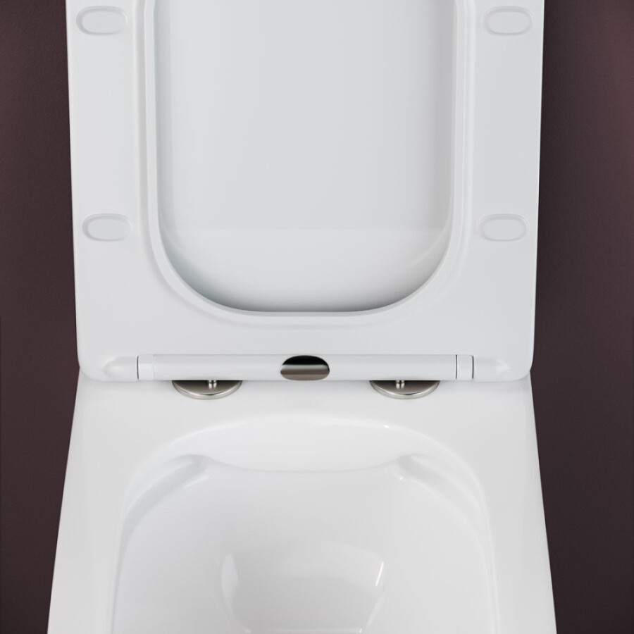 Подвесной безободковый унитаз Ceramicanova Metric CN3007 Rimless, крышка микролифт, сантехфарфор