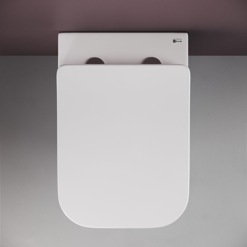Подвесной безободковый унитаз Ceramicanova Metric CN3007 Rimless, крышка микролифт, сантехфарфор
