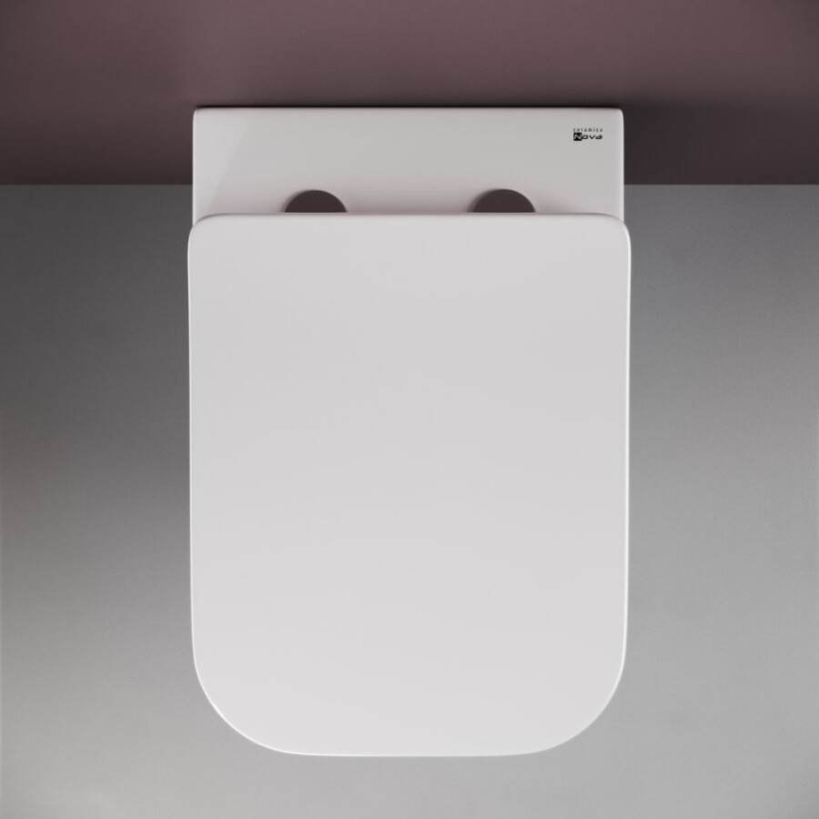 Подвесной безободковый унитаз Ceramicanova Metric CN3007 Rimless, крышка микролифт, сантехфарфор
