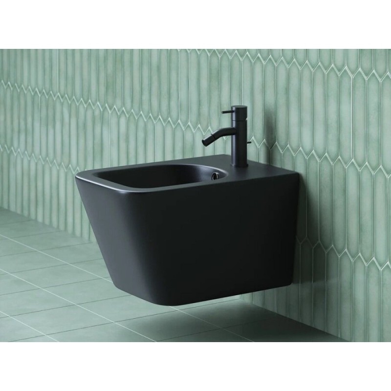 Биде подвесное Ceramicanova Metric, черный матовый, CN3008MB, сантехфарфор
