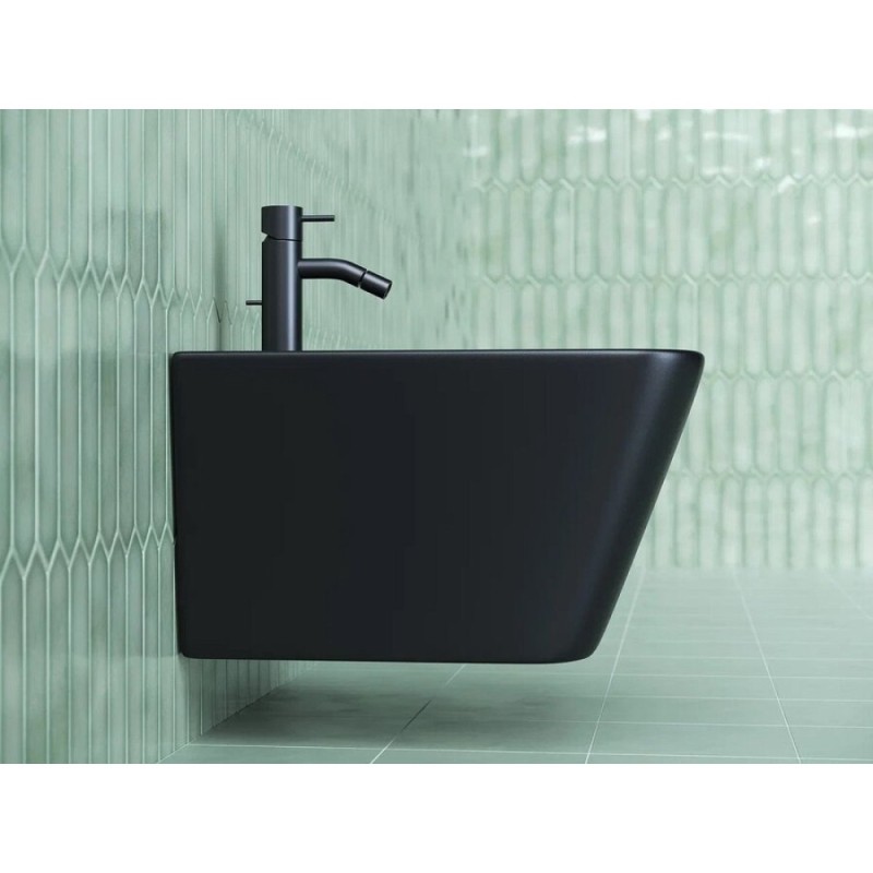 Биде подвесное Ceramicanova Metric, черный матовый, CN3008MB, сантехфарфор