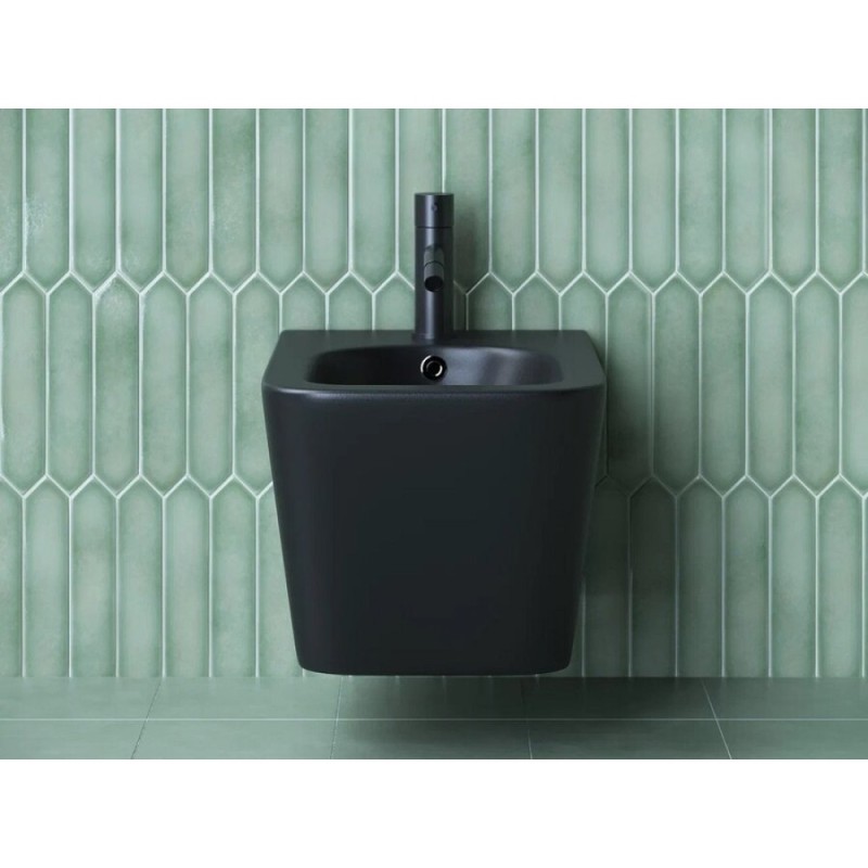 Биде подвесное Ceramicanova Metric, черный матовый, CN3008MB, сантехфарфор