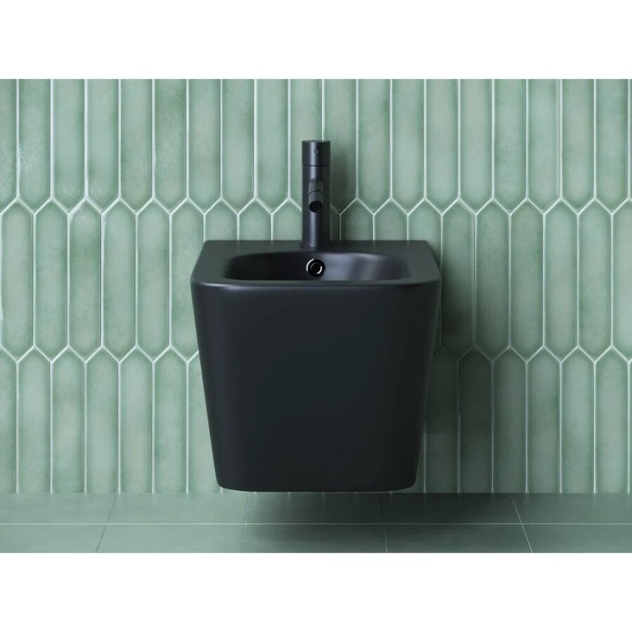 Биде подвесное Ceramicanova Metric, черный матовый, CN3008MB, сантехфарфор