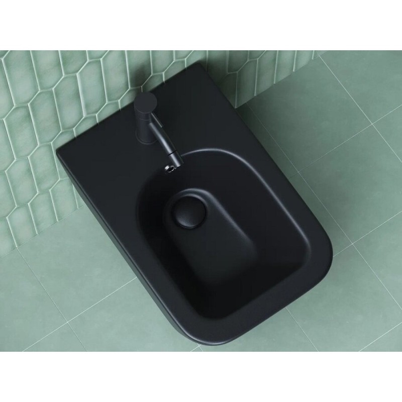 Биде подвесное Ceramicanova Metric, черный матовый, CN3008MB, сантехфарфор