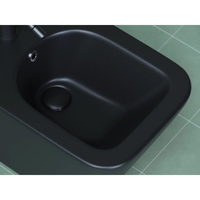 Биде подвесное Ceramicanova Metric, черный матовый, CN3008MB, сантехфарфор