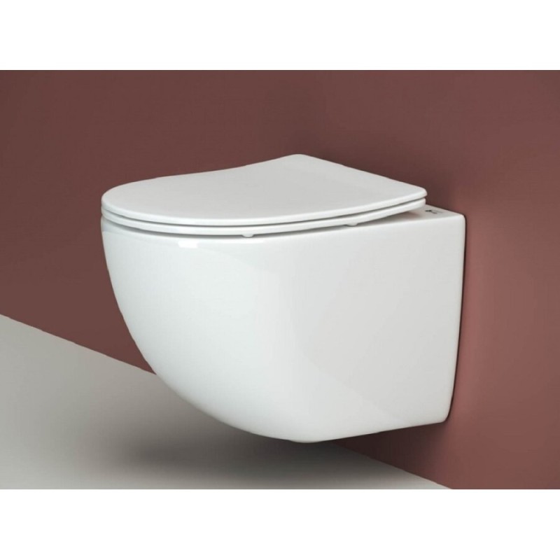 Сет 4 в 1: инсталляция Ceramicanova Envision с подвесным унитазом Forma CN3009_1001M_1000 Rimless CN3009, сантехфарфор, шумоизоляция, кнопка смыва Round хром матовый